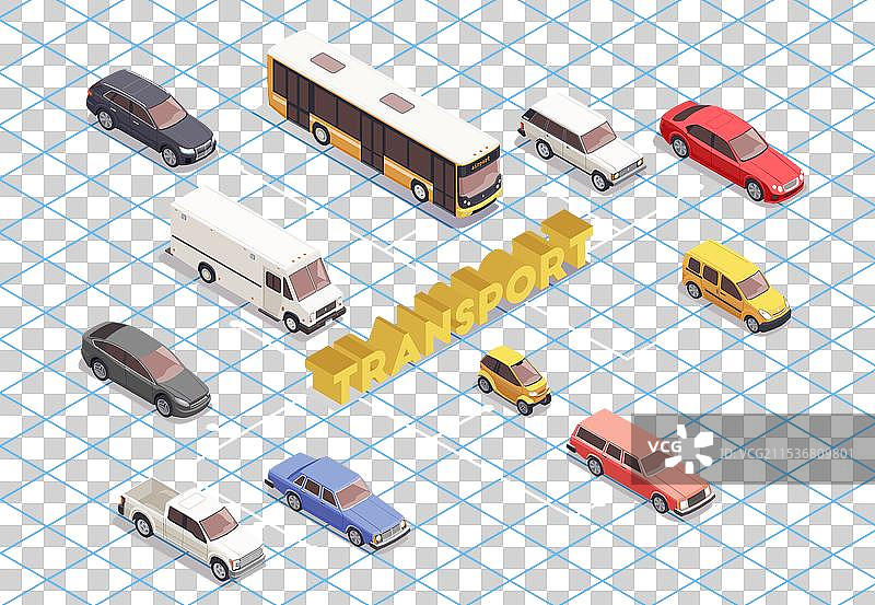 运输等距流程图图片素材