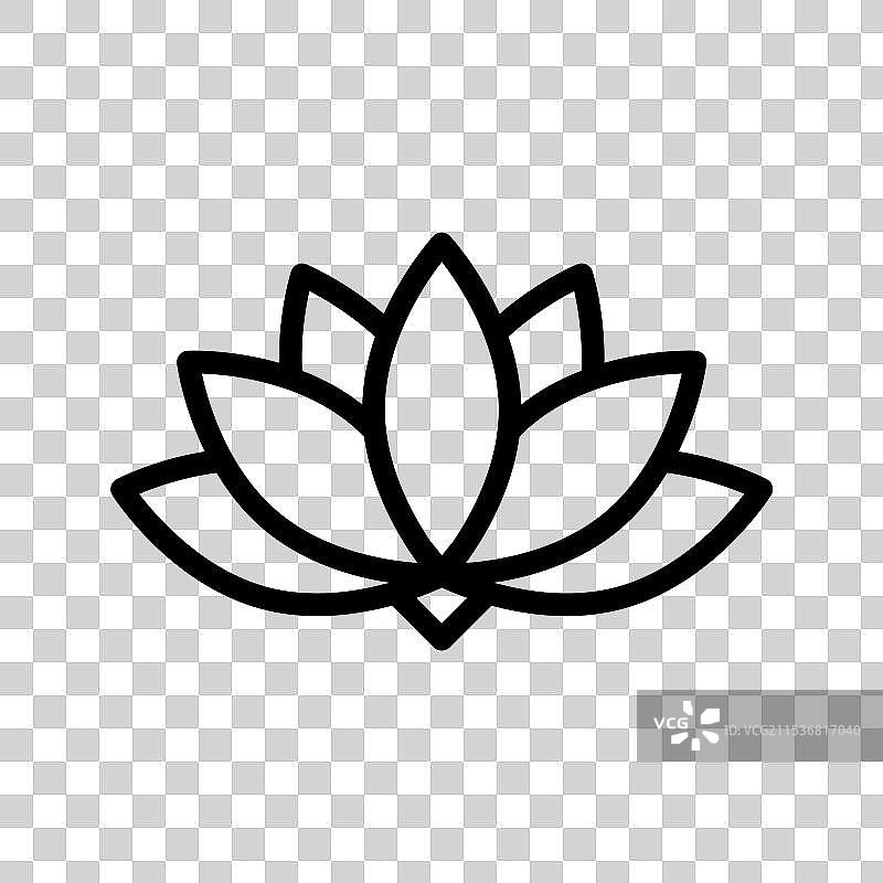 漂亮的莲花图标设计，令人愉悦。图片素材