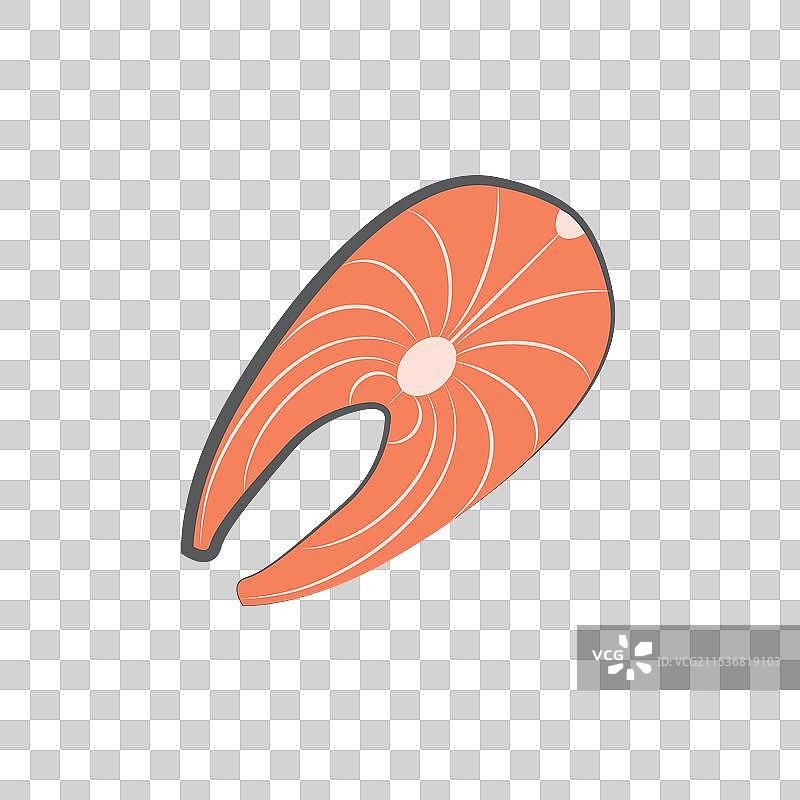 新鲜三文鱼片图标图片素材