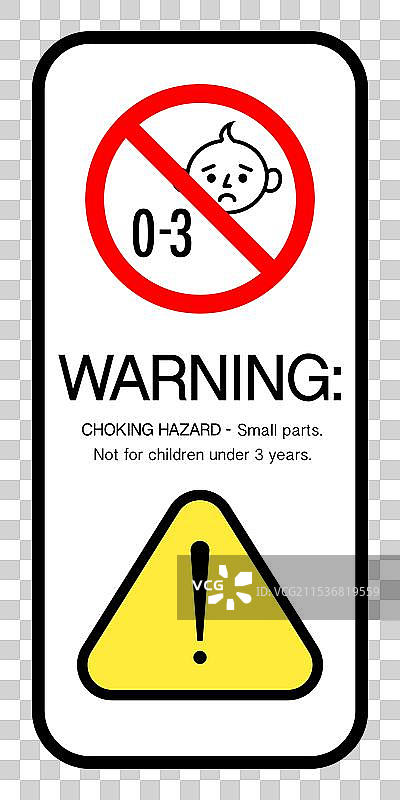 窒息危险标志贴纸或横幅图片素材