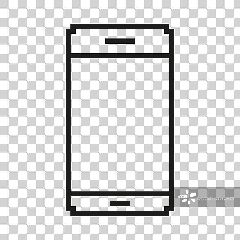 像素艺术中的智能手机图标 像素化的手机图片素材