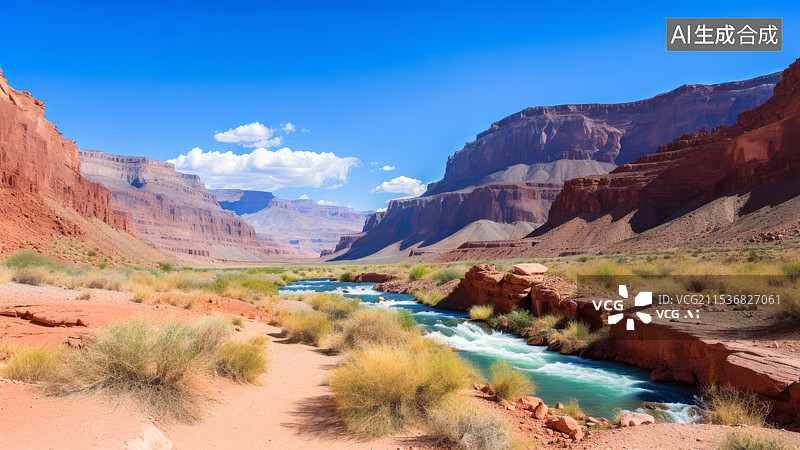 【AI数字艺术】峡谷秘境，荒漠奇观图片素材