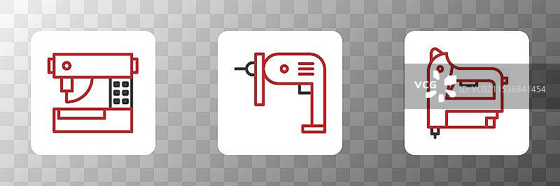 电动建筑钉枪缝纫线图片素材