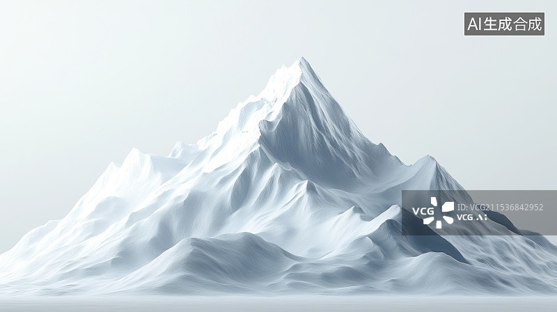 【AI数字艺术】雪山之巅图片素材