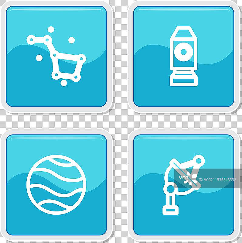 大熊座的线条与火箭飞船图片素材