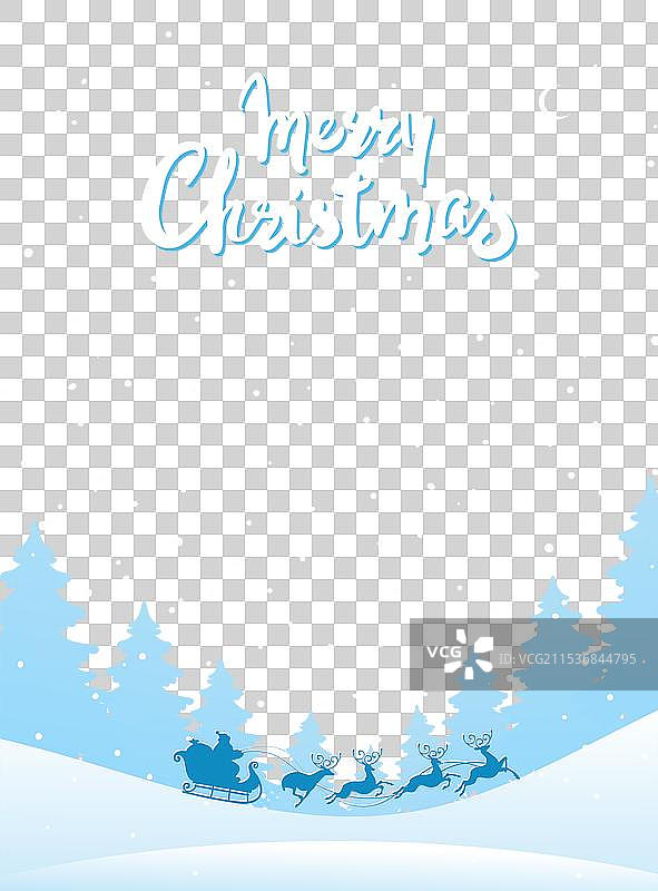 雪覆盖的圣诞贺卡，留有空白空间图片素材