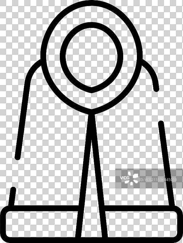 圆形可编辑的围巾图标图片素材