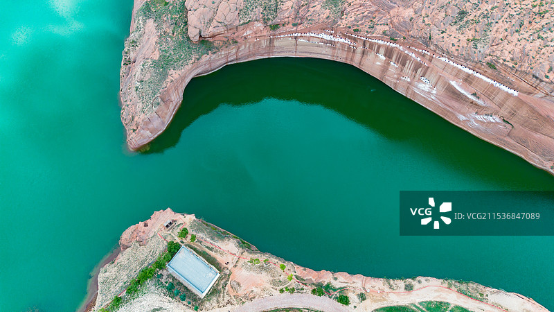 靖边波浪谷龙洲丹霞图片素材