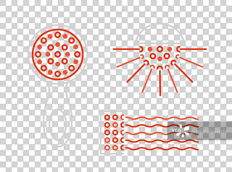 红光疗法图标 光生物调节标志图片素材