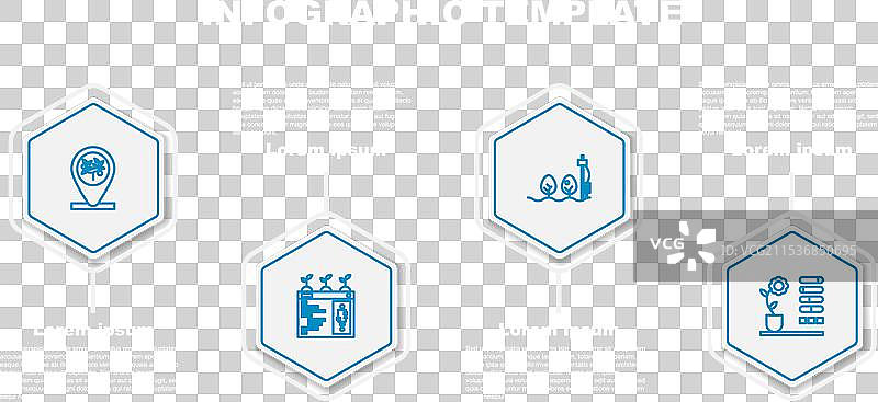 设置行位置和树木智能农业图片素材