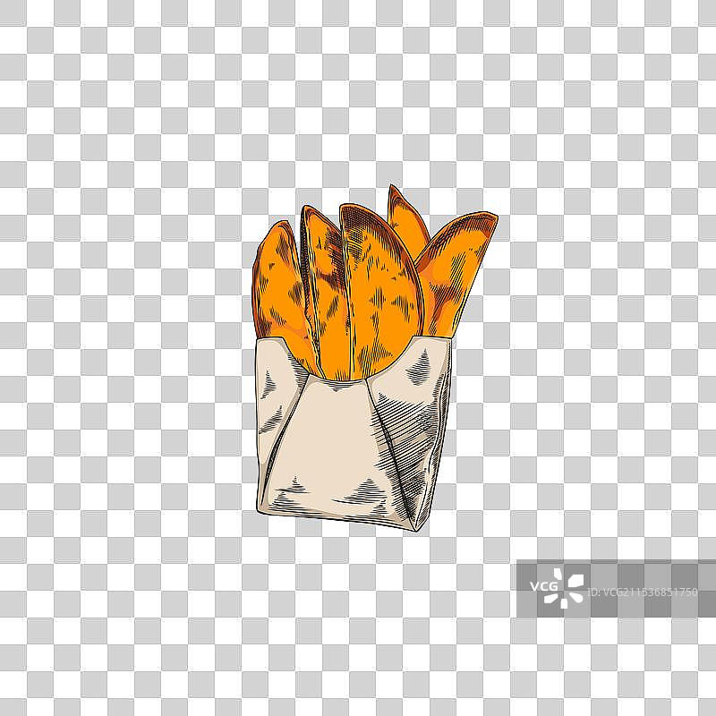 一块甜味炸土豆静静地躺着图片素材