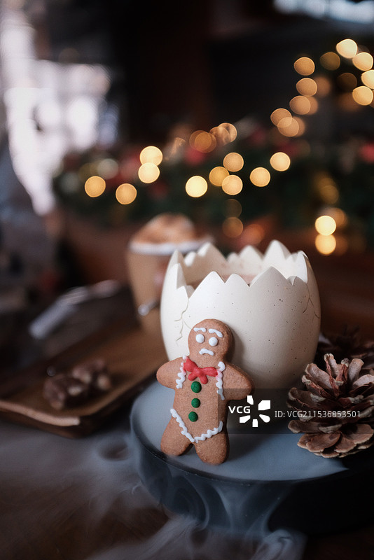 圣诞姜饼人酒图片素材