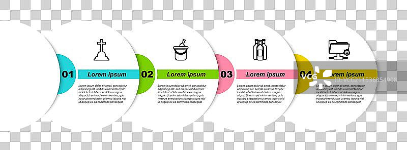 带十字架的墓碑旁放着一瓶酒图片素材