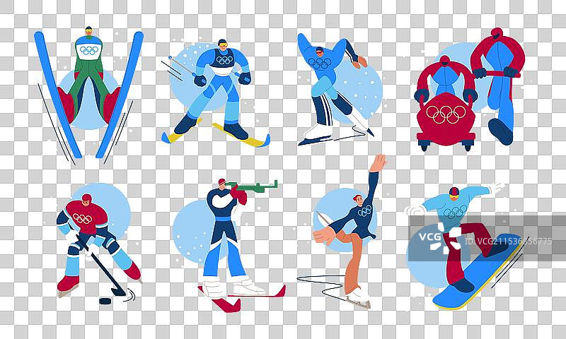 冬季运动奥林匹克运动会滑雪和单板滑雪图片素材