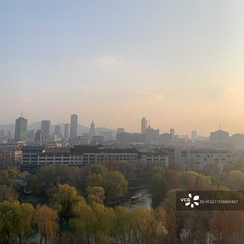 大明湖游船图片素材