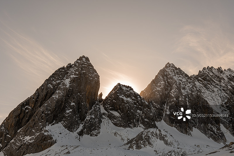 雪山之光（玉龙雪山扇子陡峰）图片素材