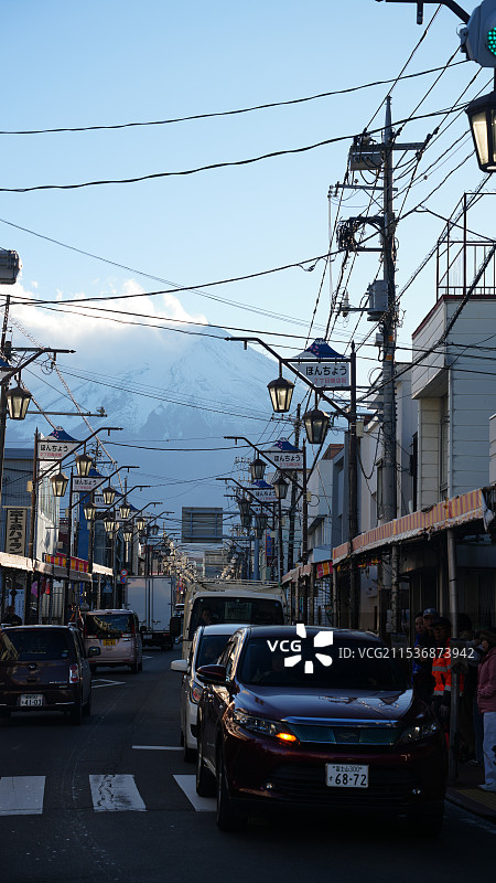 日本山梨县下吉田网红打卡地图片素材