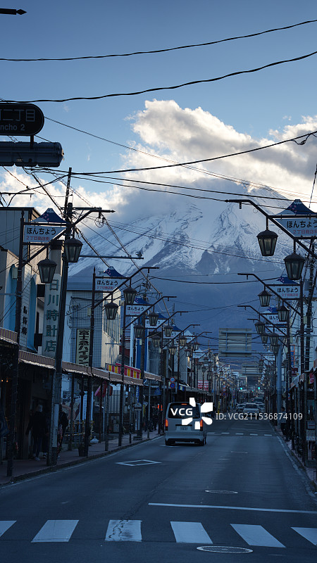 日本山梨县下吉田网红打卡地图片素材