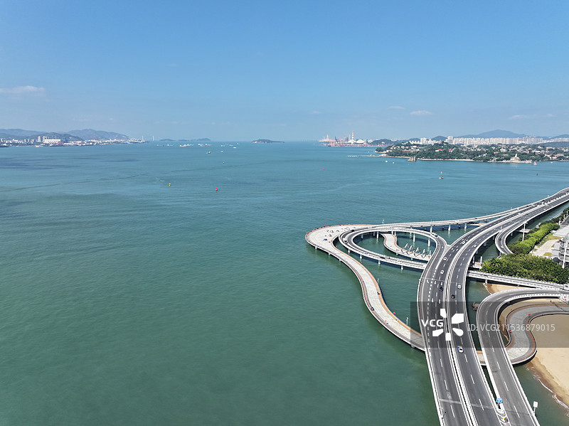 厦门演武大桥航拍图片素材