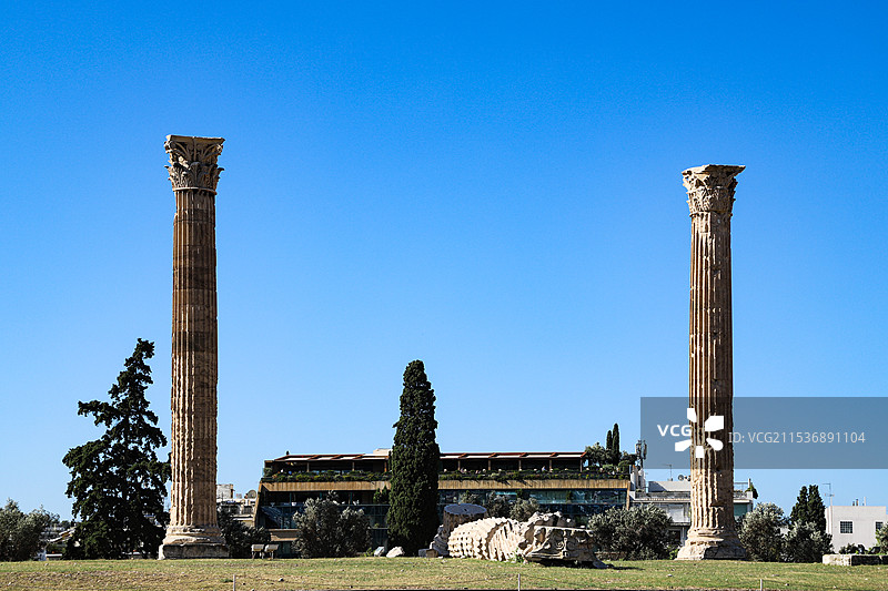 雅典石柱图片素材