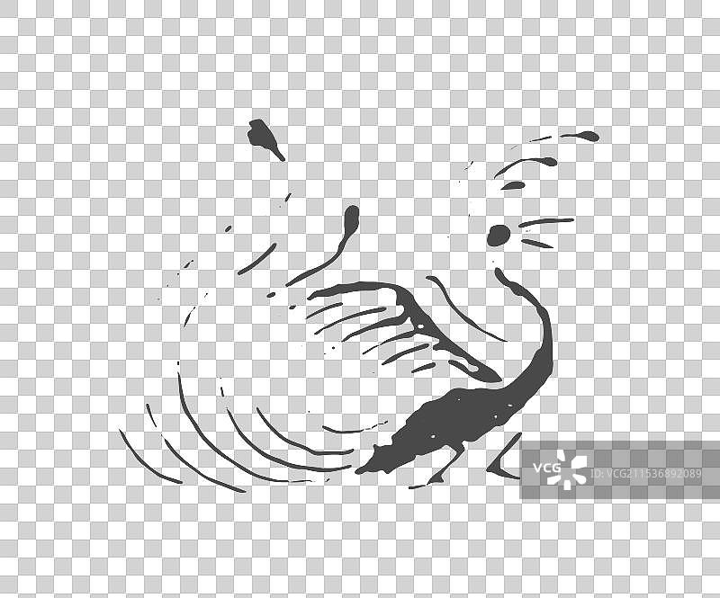 凤凰古代石刻青铜器拓片纹样艺术设计元素图片素材