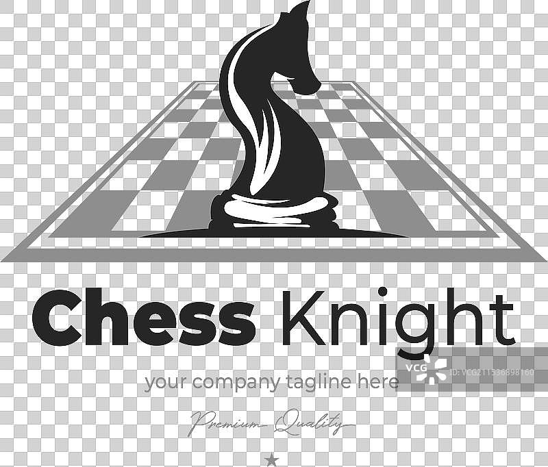 复古设计图标上的棋盘骑士图片素材