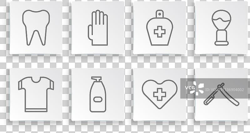 套线T恤、橡胶手套、液体瓶图片素材