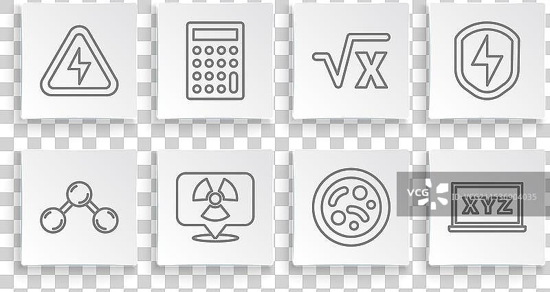 放射性分子计算器图片素材