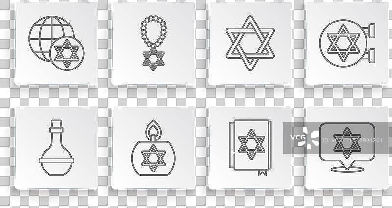 犹太酒瓶上的大卫星图案图片素材