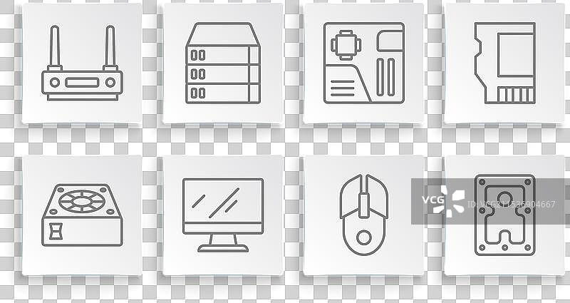 服务器数据网页托管的线性计算机冷却器图片素材