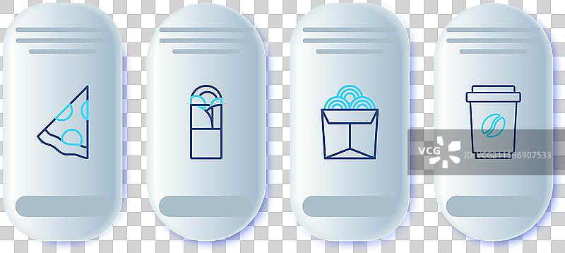 盒子里的切片线肉凯巴布面条图片素材