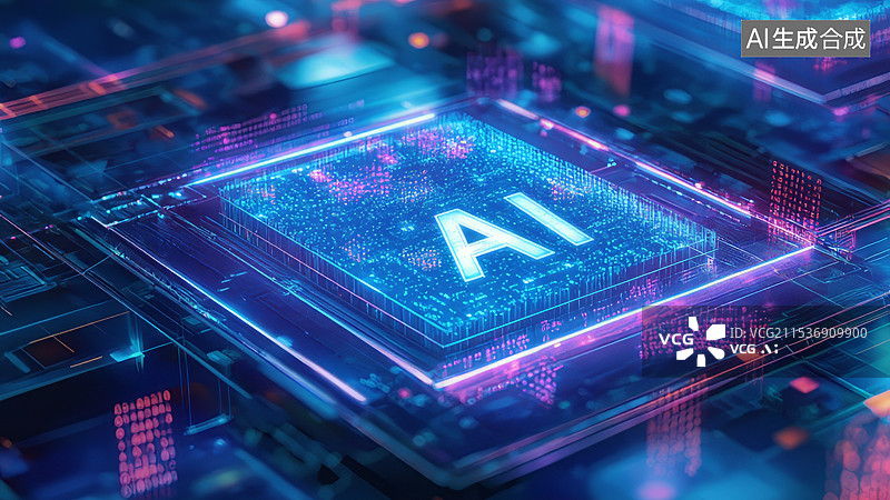 【AI数字艺术】AI人工智能科技芯片图片素材