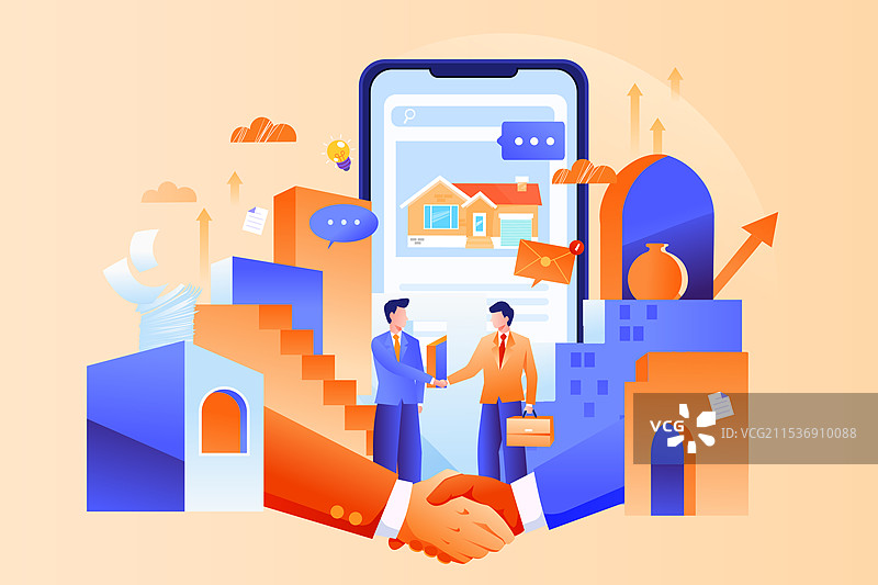 卡通购物电商消费优惠活动网购红包促销商城送礼青年学生情侣娱乐休闲金融投资理财商务科技地产渐变矢量插画图片素材