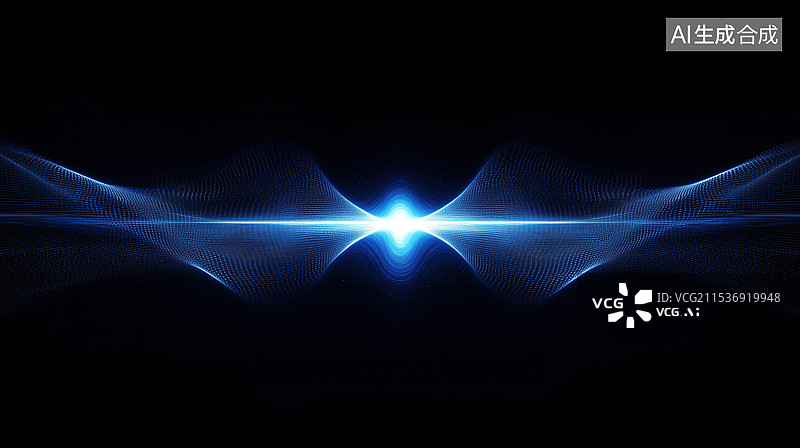 【AI数字艺术】水平科技光束图片素材