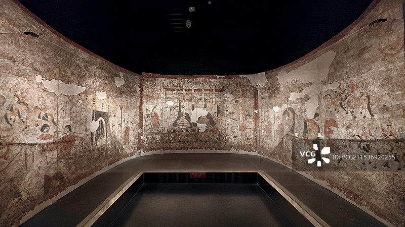 太原北齐壁画博物馆图片素材