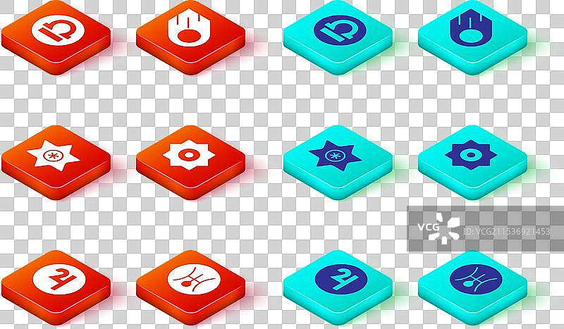 木星、天王星、流星、彗星的符号设置图片素材