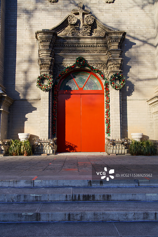 圣诞月的宣武门天主堂南堂图片素材