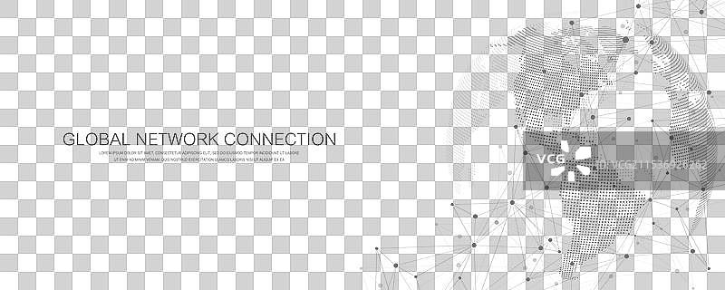 全球网络连接横幅设计模板图片素材