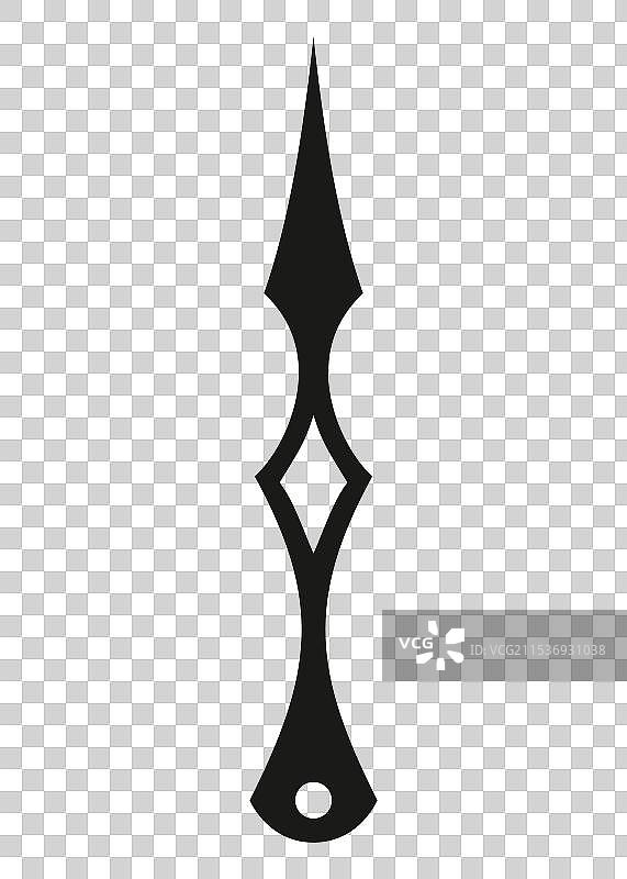 黑色轮廓的时钟指针箭头计时器图片素材