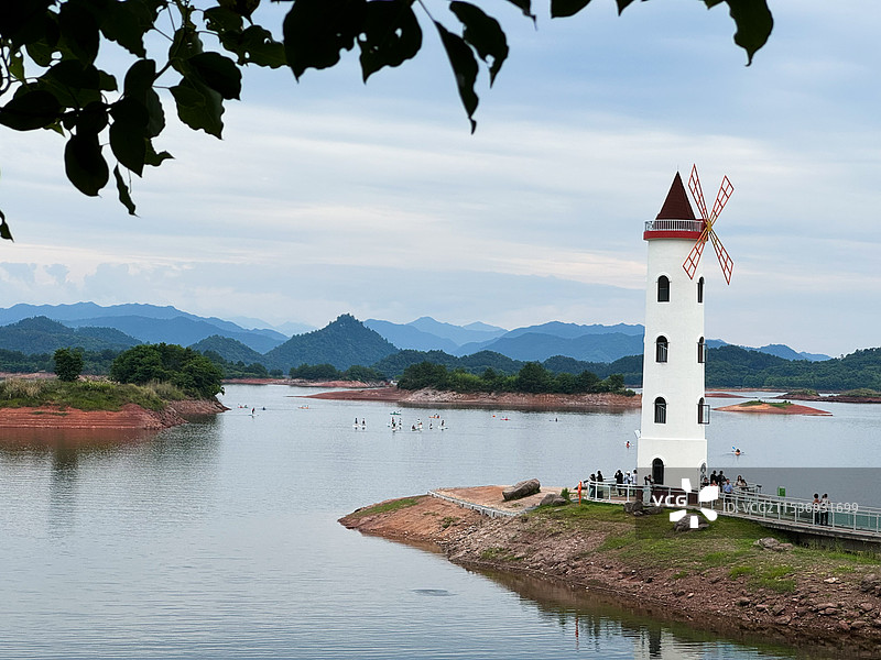 千岛湖灯塔图片素材