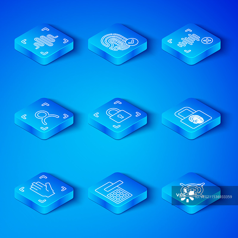 设置线条掌纹识别指纹图片素材