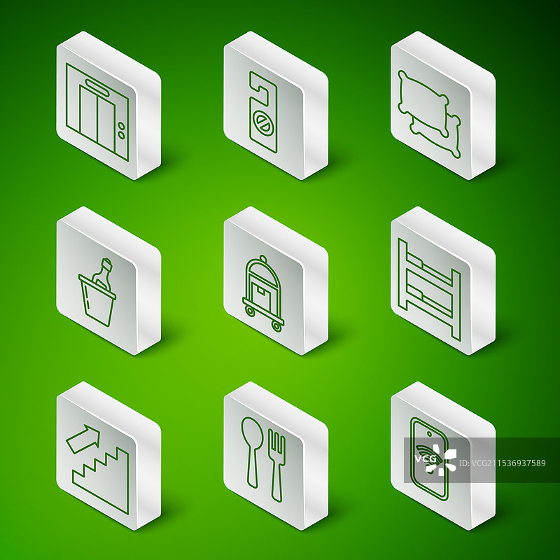 设置带有Wi-Fi无线叉子的移动线路图片素材