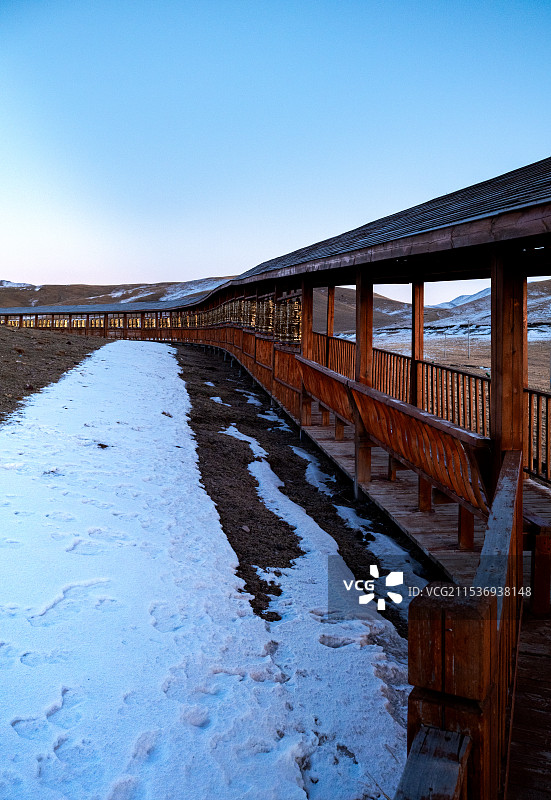 青海海北达玉村温泉景区图片素材