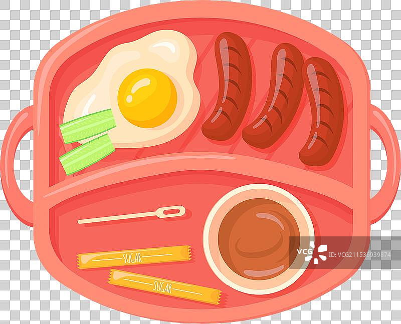 儿童午餐食物托盘自助餐厅餐点俯视图图片素材