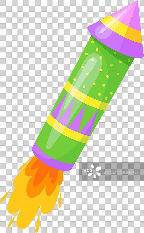 卡通飞行烟花火箭图片素材