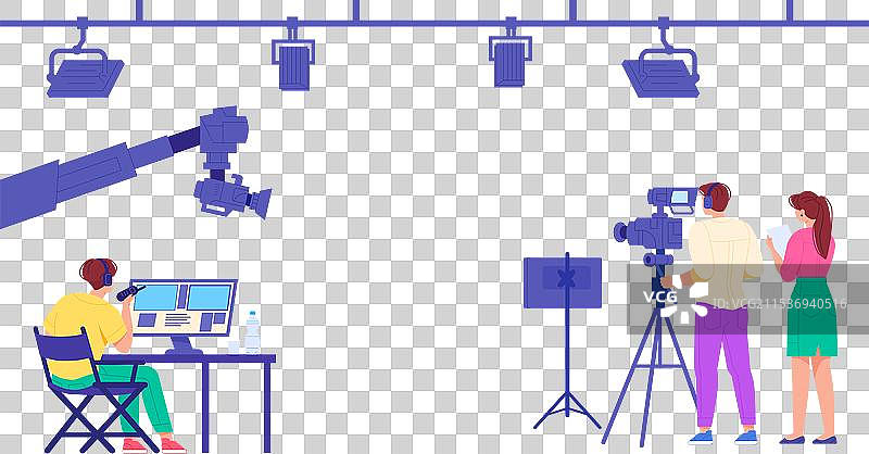 电视节目制作团队媒体制作技术图片素材