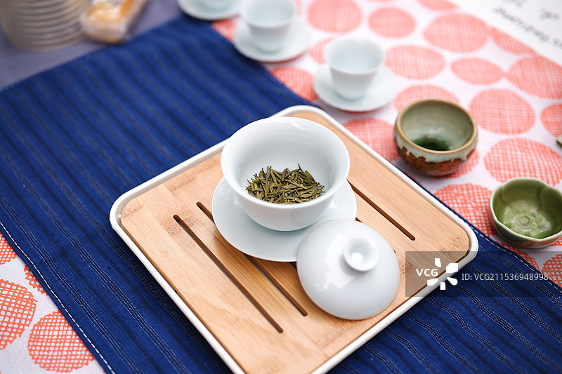 绿茶 竹叶青 盖碗 茶具 茶图片素材