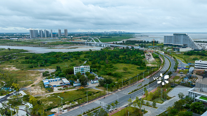 广西北海大冠沙冯家江银滩风光图片素材