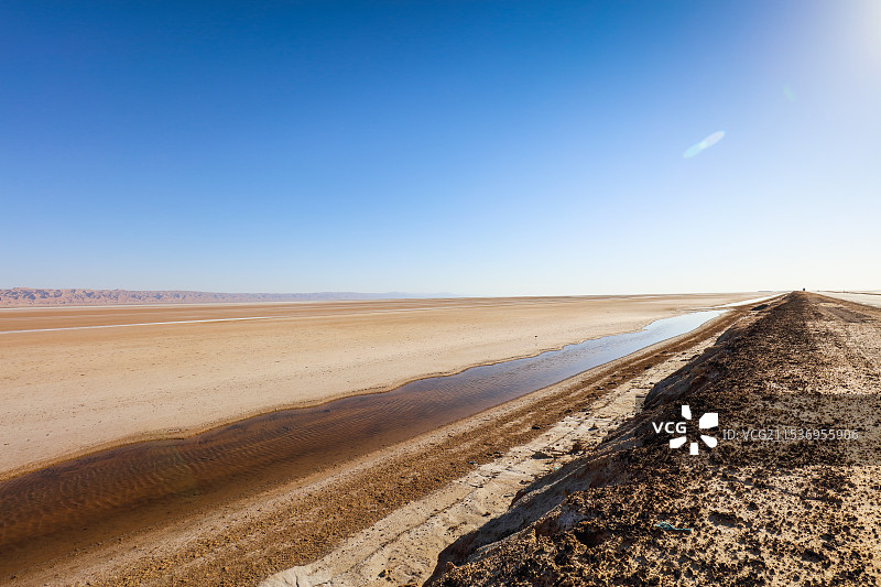 突尼斯杰里德盐湖图片素材