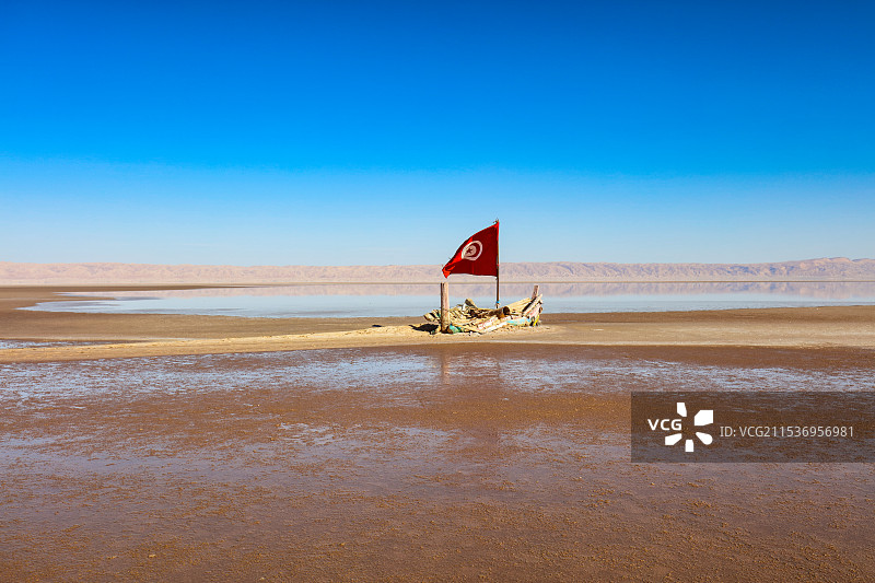 突尼斯杰里德盐湖图片素材